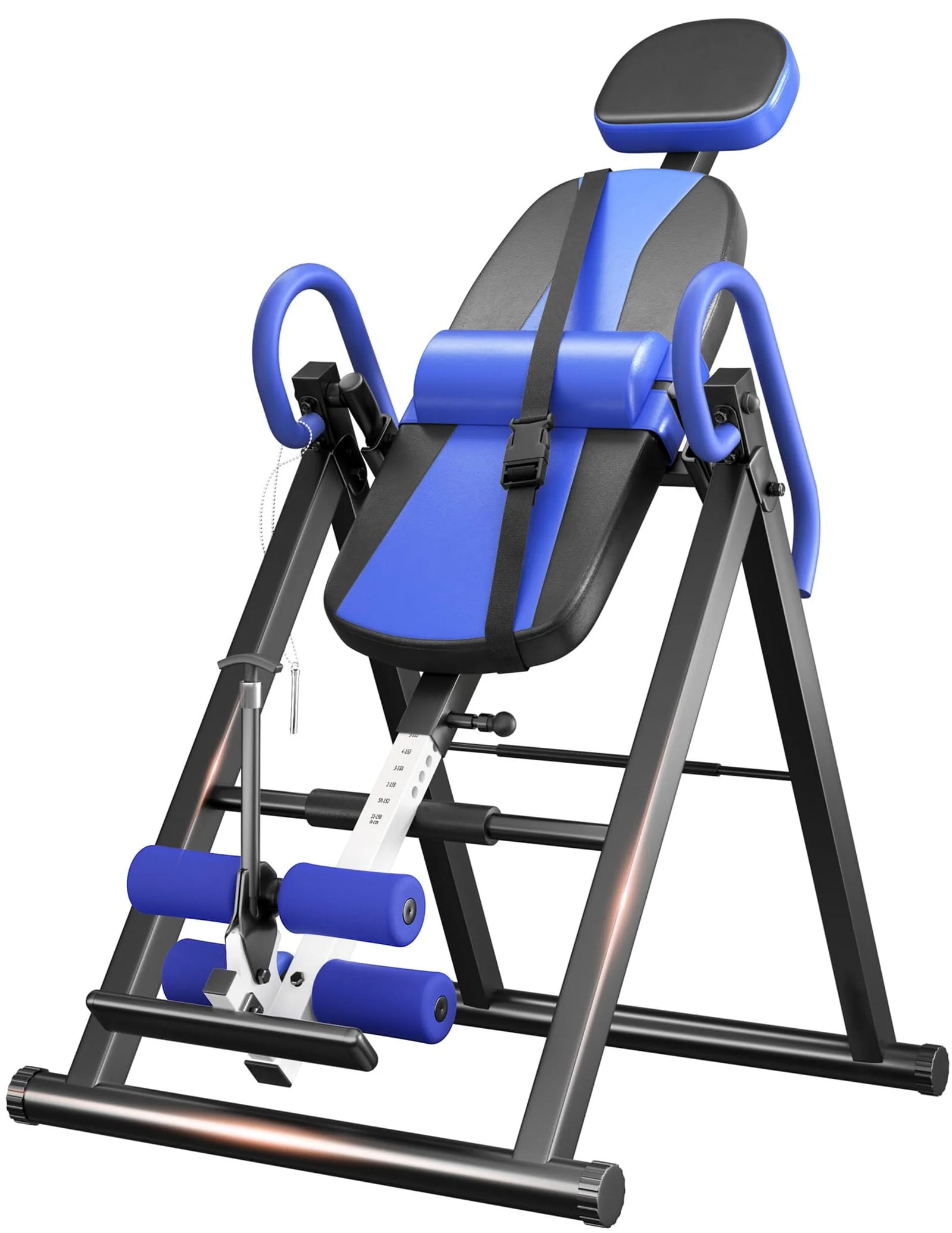 Heavy Duty Inversion Table,300 Lbs Capacity with Adjustable Protective Belt,0°-85°Foldable Save 70% Space Inversion Table for Back Pain Relief,Red