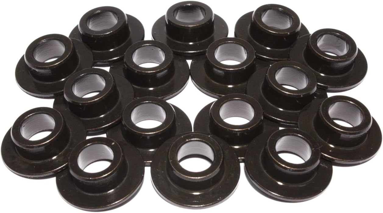 COMP Cams 787-16 7 Degree Steel Retainer Set of 16 11/32" Valve w/ 26915/26918 Beehive Springs, Black