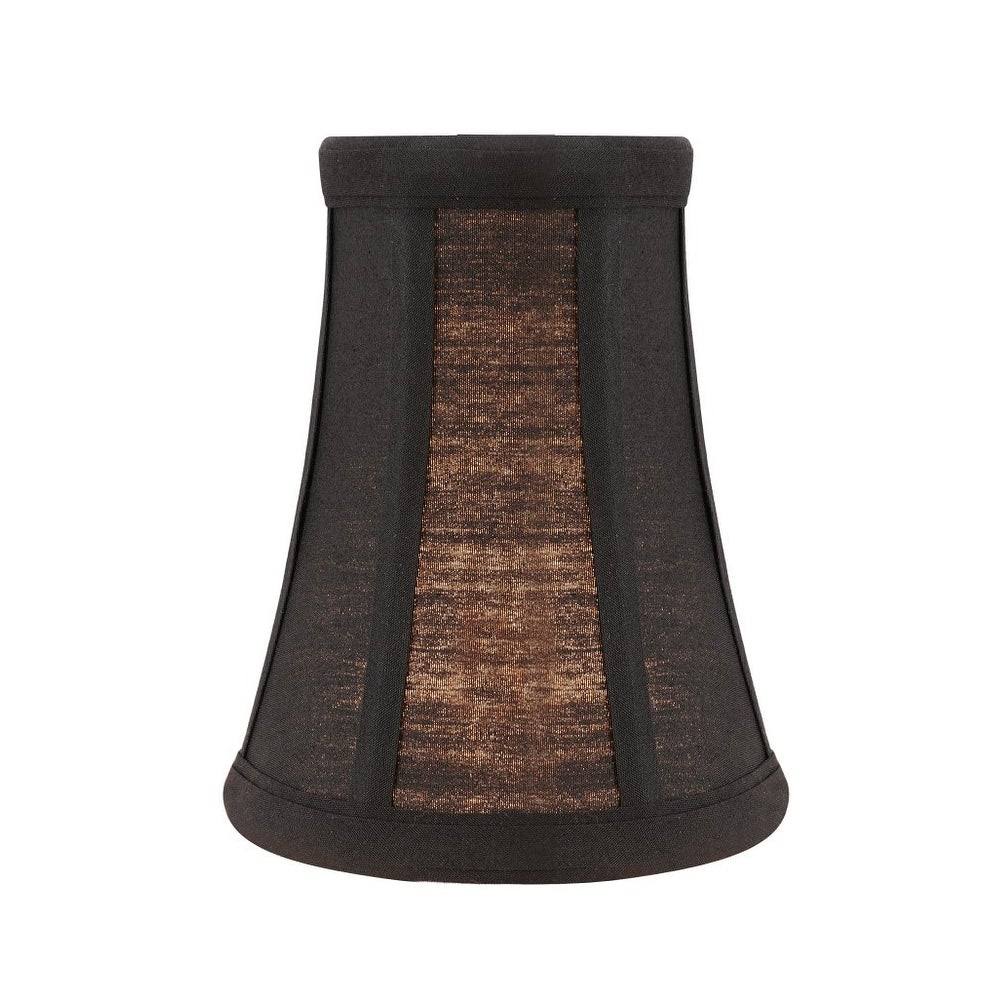 Aspen Creative 30244-9 4x22 Bottom Width Transitional Design Small Bell Shape Chandelier Clip-On Lamp Shade Set (9), 9 Pack, Bla