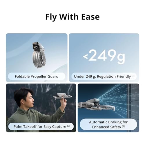 DJI Flip With RC 2 Screen Remote Controller, Follow Me Drone With 4K UHD Camera for Adults, Under 249 g, 3-Axis Gimbal Stabilization, 44000ft/13km Video Transmission, Palm Takeoff, 31-Min Flight Time