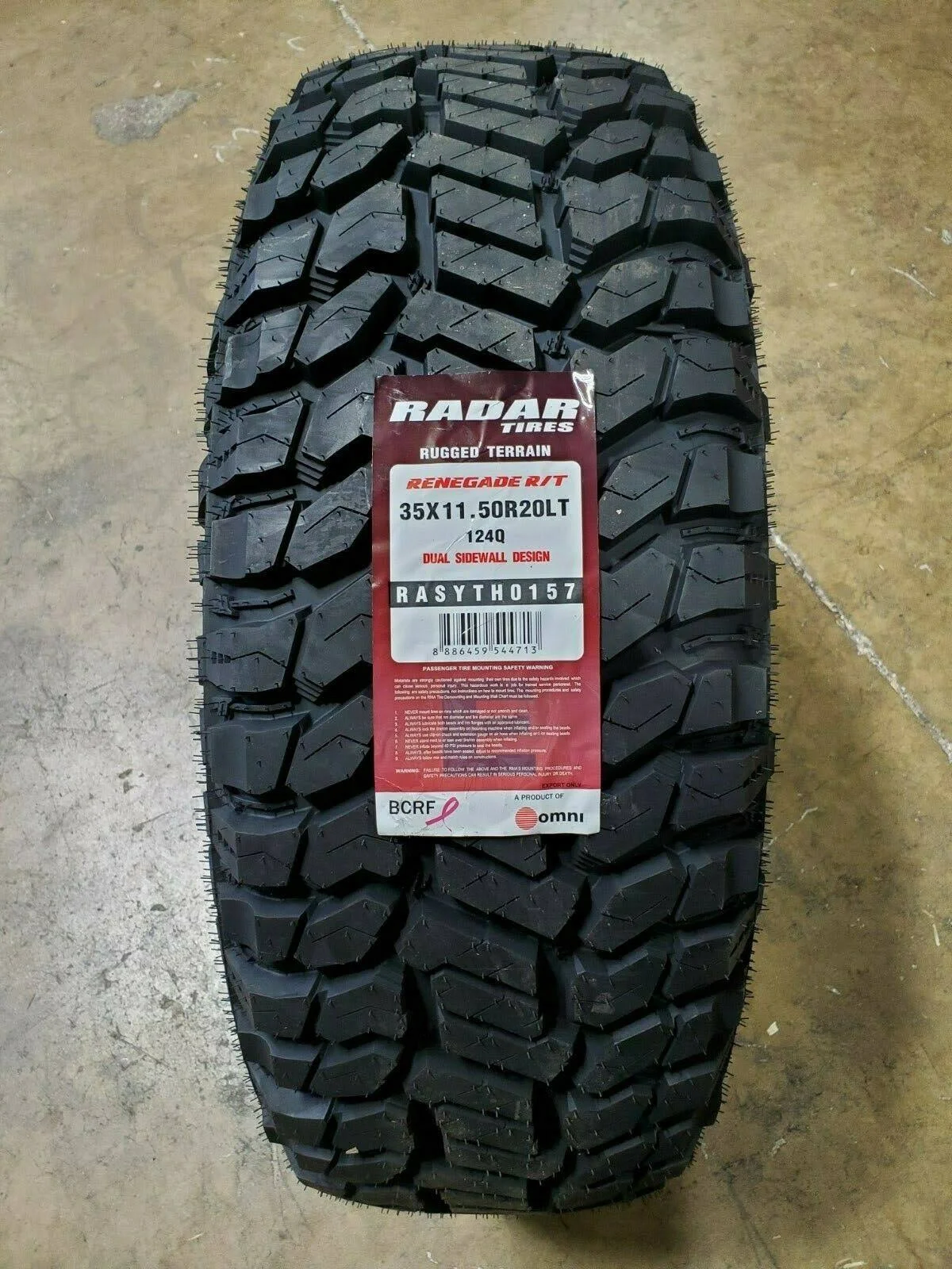 35x11.50R20LT Radar Renegade R/T 10PLY 124Q Load E