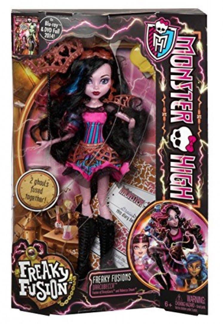 Monster High Freaky Fusion Dracubecca Doll, White
