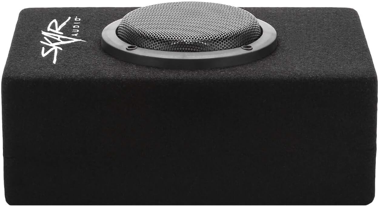Skar Audio EVL-1X65D4-V-LP 6.5 400 Watt Low Profile Slot Port Loaded Car Subwoofer Enclosure