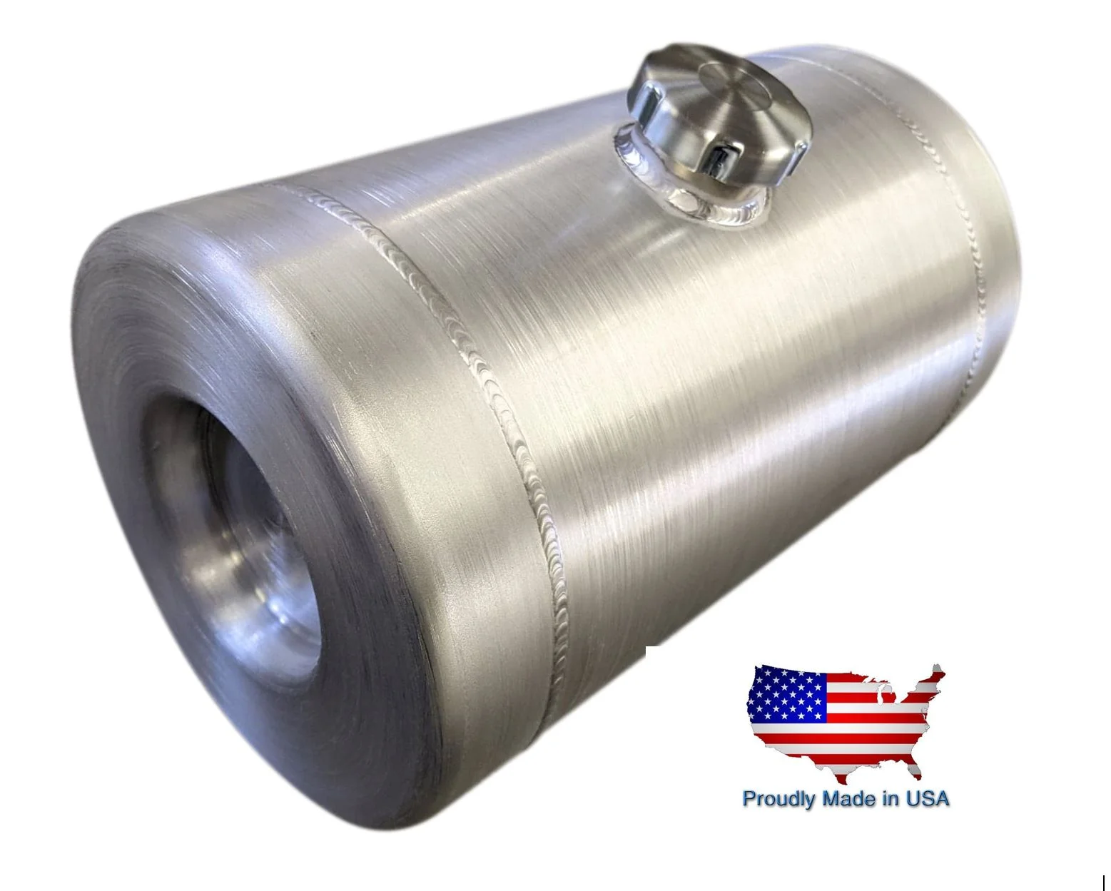 12x16 Center Fill Round Spun Aluminum Gas Tank - 8 Gallon 3/8 NPT