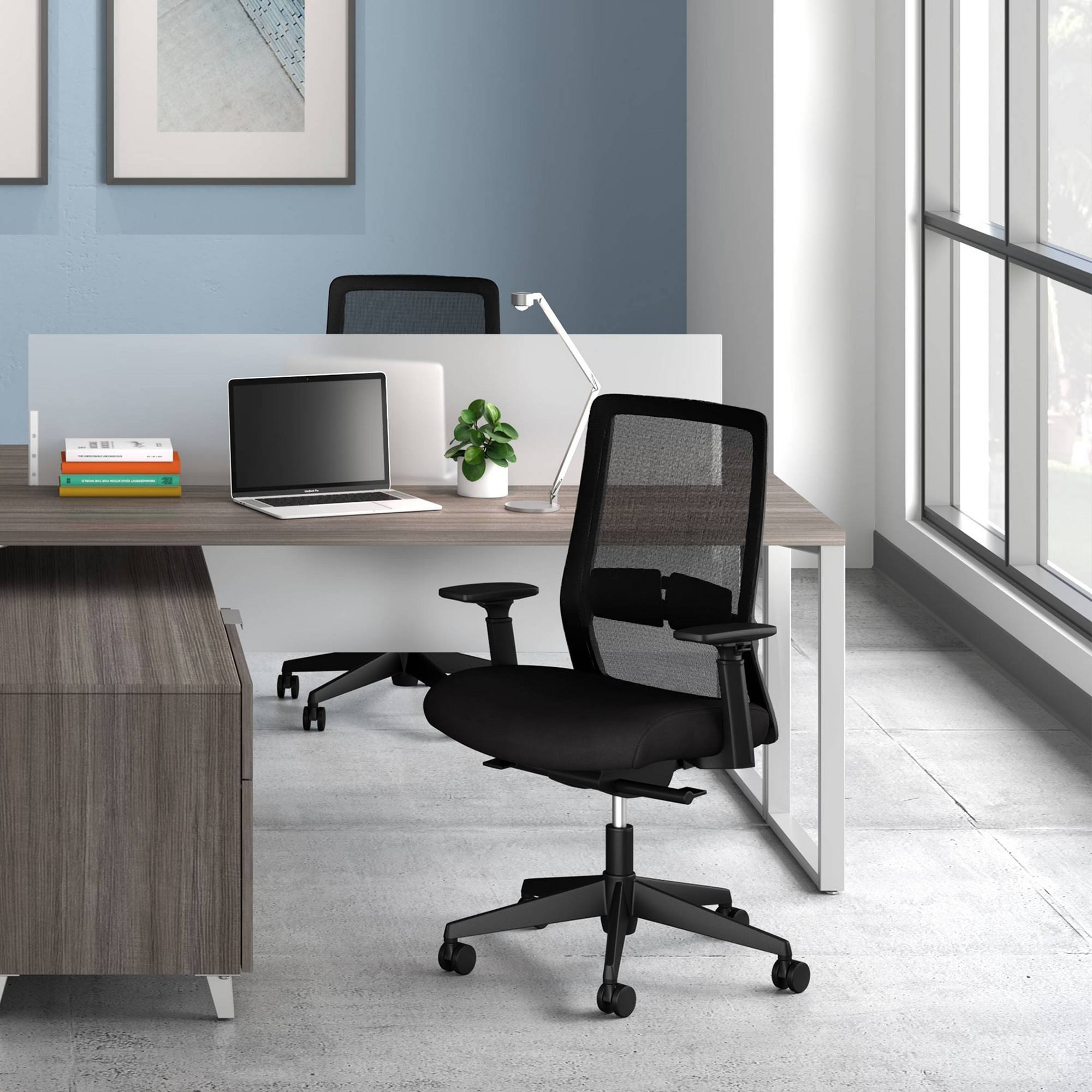 HON BSX155VA10T Basyx Biometryx Commercial-Grade Task Office Chair - Black