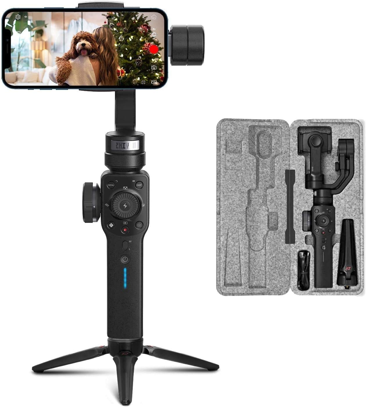 Zhiyun Smooth 4 [Official] Handheld Smartphone Gimbal (with Tripod), Black