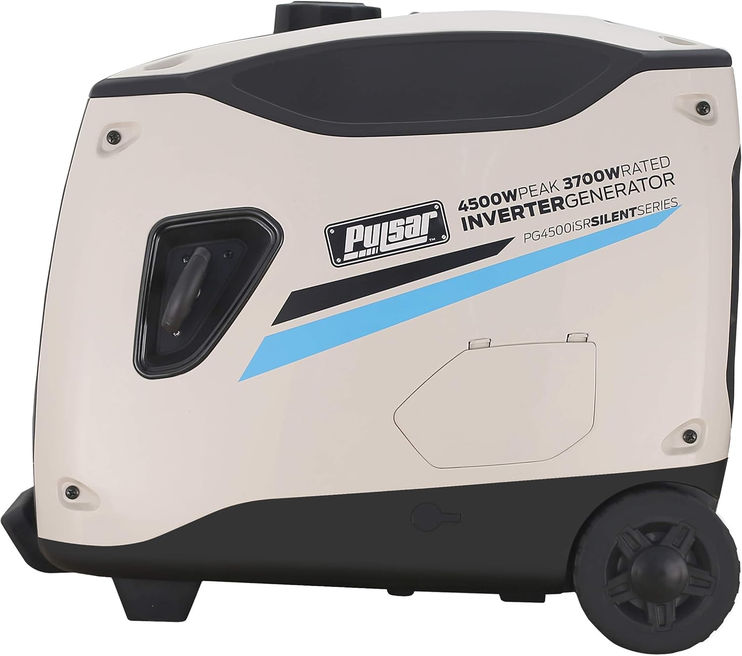 Pulsar 4500W, Portable Quiet Remote Start & Parallel Capability , CARB Compliant Inverter Backup Generator, PG4500iSR, White, RV ready