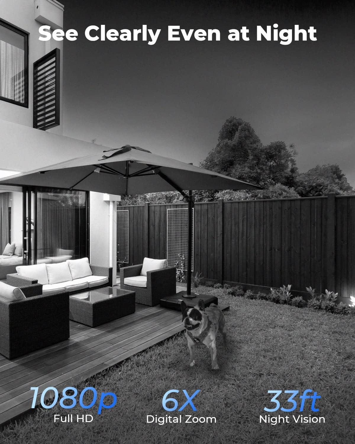 Solar WiFi Camera Security Outdoor, 100% Wire-Free, Wireless Battery Powered, 1080p, 2-Way Talk, Night Vision, PIR Motion Detection, Works with Alexa, REOLINK Argus Eco with Solar Panel