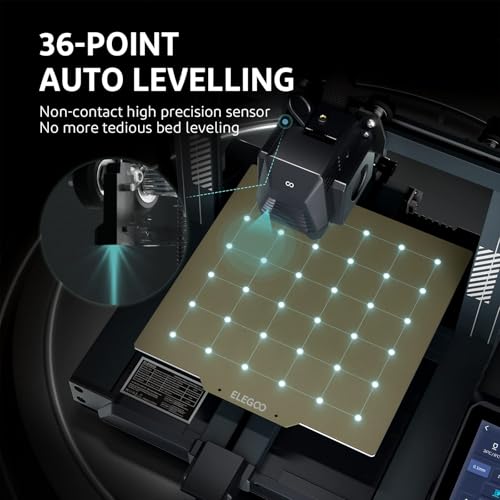 ELEGOO Neptune 3 Pro FDM 3D Printer with Auto Bed Leveling, Dual-Gear Direct Extruder, Dual Lead Screw Drive, Removable Capacitive Screen, 8.85x8.85x11in Large Printing Size