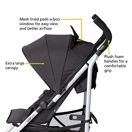 Safety 1st Step Lite Compact Stroller, Lightweight aluminum frame and a breeze to carry, at only 15 lbs, Greyhound
