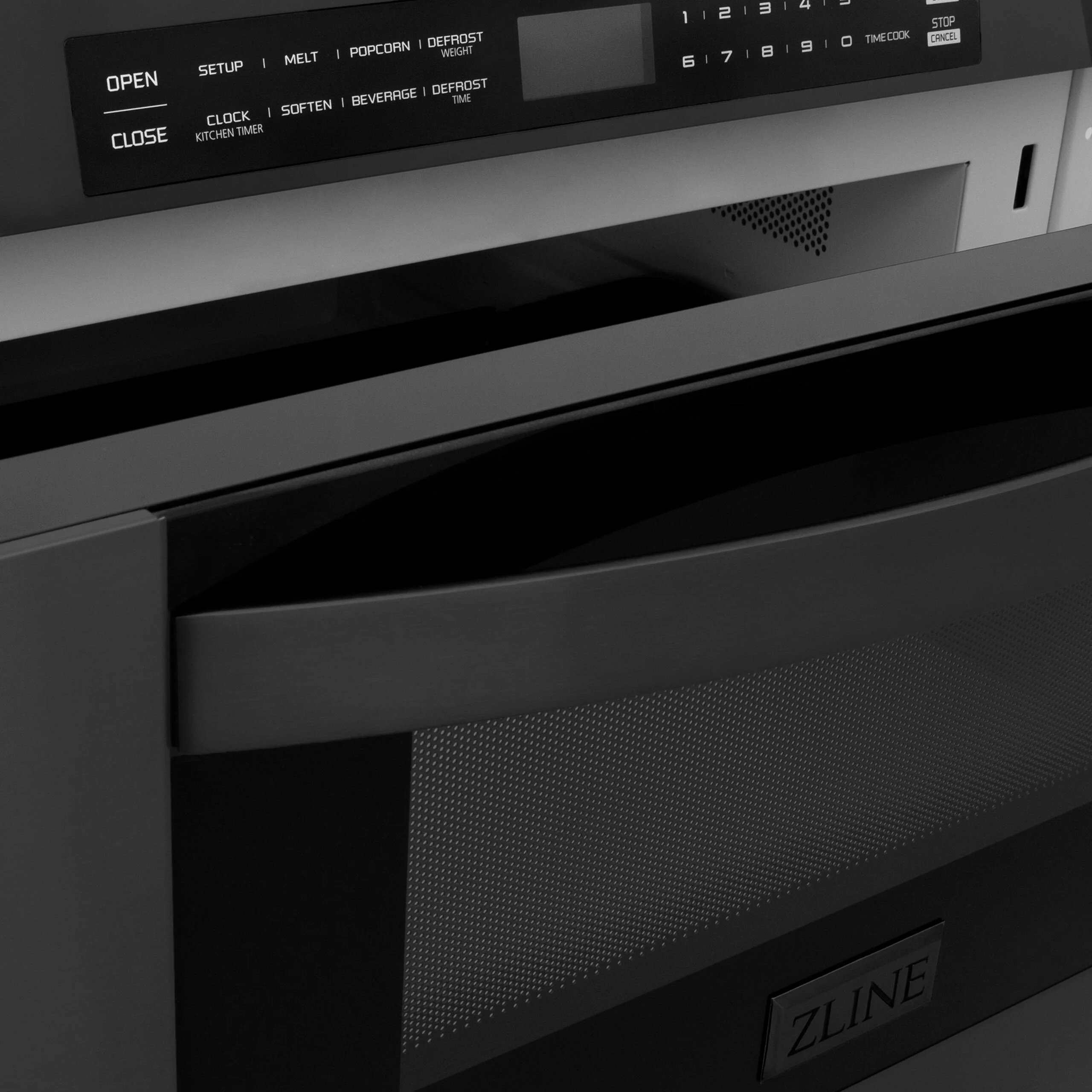 ZLINE 24" 1.2 cu. ft. Microwave Drawer in Black Stainless Steel