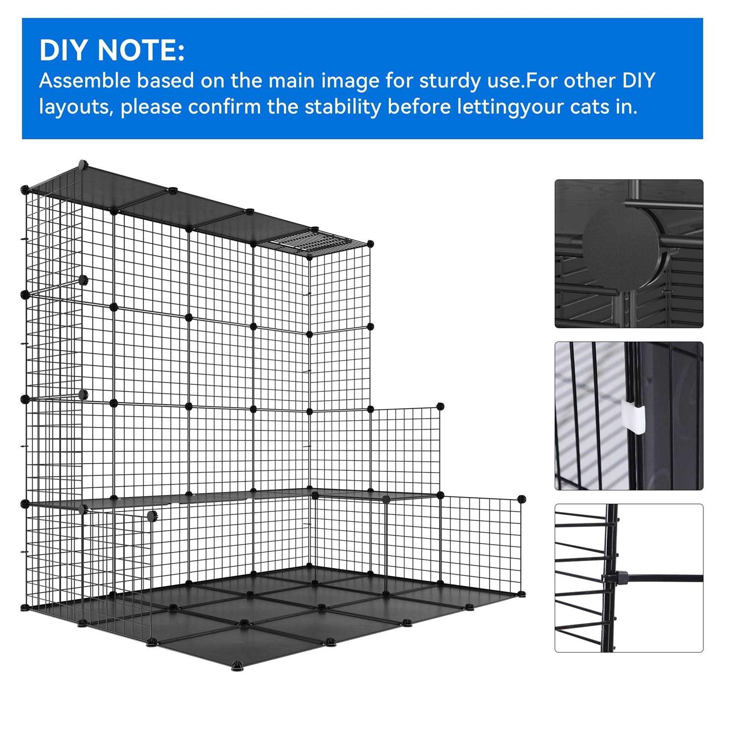 Dextrus 2-Tier Indoor Cat Cage Pet Playpen for Ferrets - Pet Supplies online store