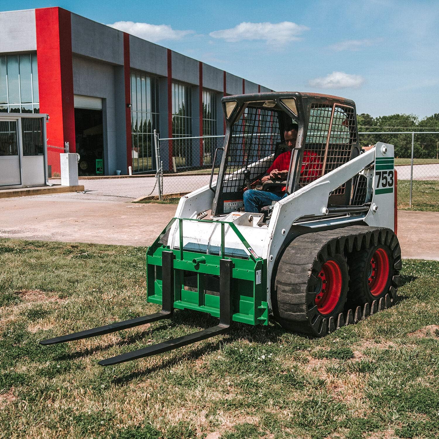 Titan Attachments Quick Tach Adapter Fits Skid Steer and Converts to a Hook and