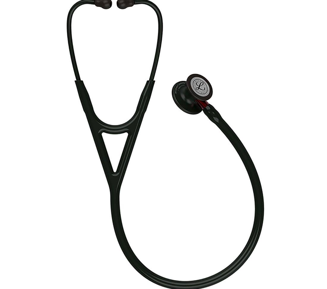 3M Littmann Cardiology IV Stethoscope - Black / Black / Red