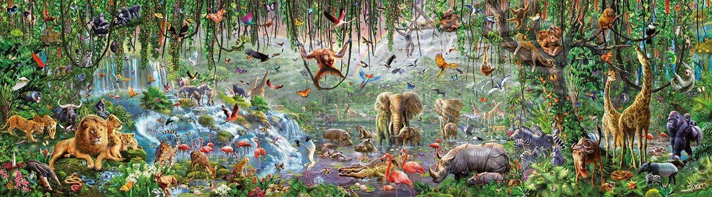 Educa 33,600 Piece Wild Life Puzzle with Wheeled Wooden Carry Case