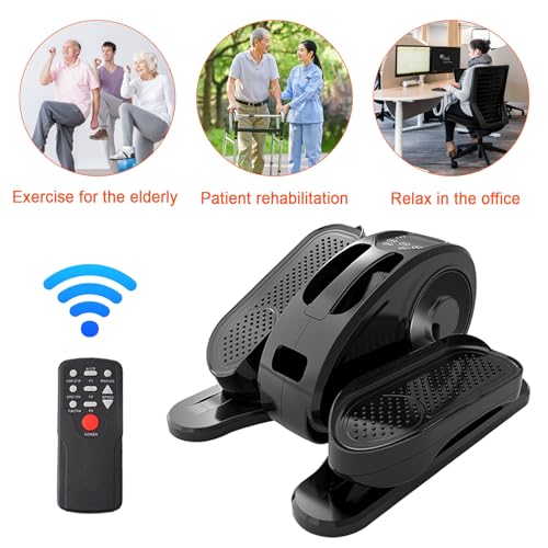 Under Desk Elliptical Machine, Fully Assembled Ellipse Leg Exerciser Machine, Mini Elliptical Machines Auto & Manual Mode, Arm & Leg Exerciser for Seniors Adults Teens