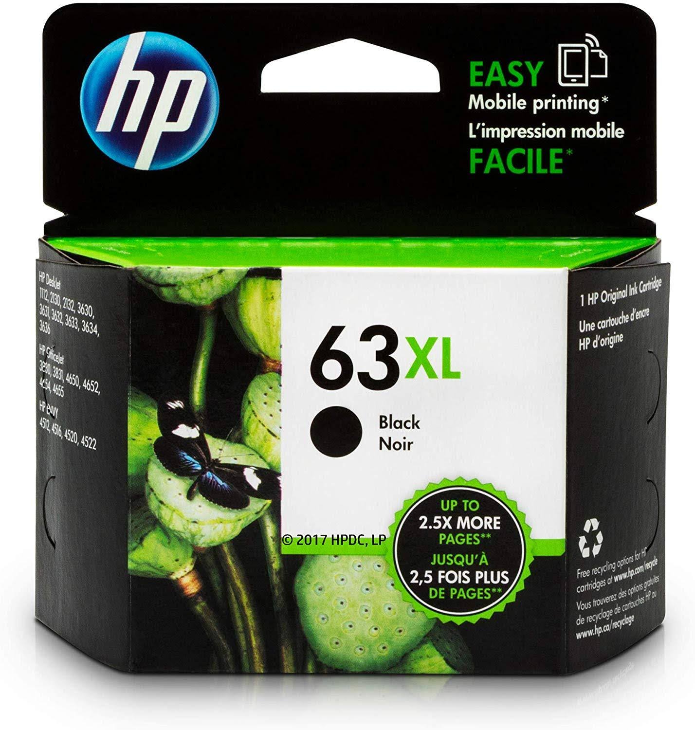 HP 63XL | Ink Cartridge | Black | F6U64AN