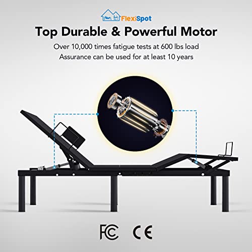 FLEXISPOT S3 Adjustable Bed Frame Base Full, Wireless, 5 Minutes Quick Assembly, Zero Clearance, Zero Gravity, Whisper Quiet Durable Motor, Mattress Holder.