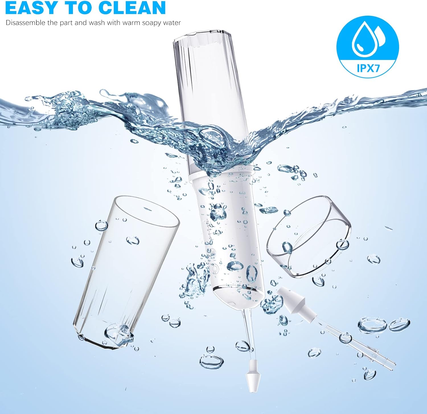 Nasal Sinus Irrigation System, Nose Wash Cleaner 4 Pressure Rinse Nasal Irrigation for Adult & Kid with 40 Nasal Wash Salt Packets