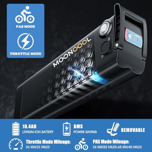 MOONCOOL Electric Tricycle Trike for Adults 350W 36V Removable Battery 24/26 Inches 7 Speeds 3 Wheels Electric Bikes Bicycle for Adults, Three Wheel Electric Cruiser Tricycle