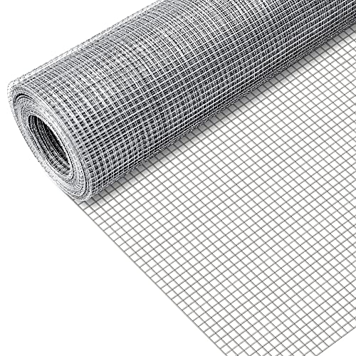 48" x 200' Hardware Cloth 1/2 inch Galvanized Wire mesh - 19 Gauge Welded Cage Metal Wire Fence, for Garden Rabbit Fencing Chicken Coop Metal Fence/Run/Cage/Pen/Vegetables Garden