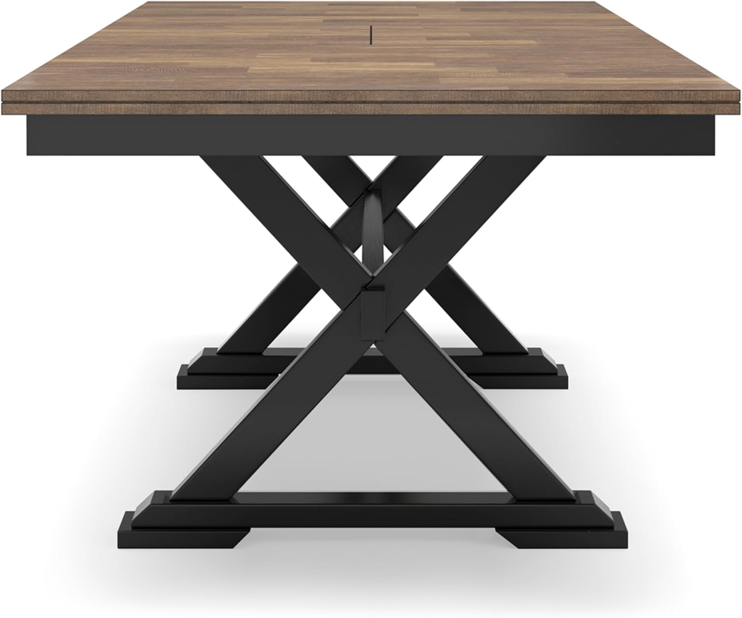 Signature Design by Ashley Wildenauer Dining Extension Table, 78" W x 40" D x 30" H, Black & Dark Brown