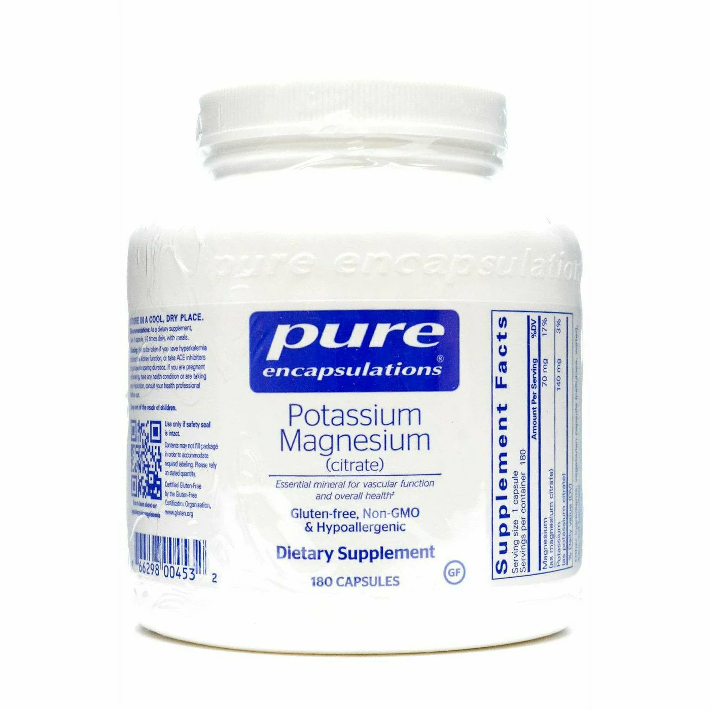 Potassium Magnesium Citrate 180 vcaps by Pure Encapsulations - Kansas Nuitrition - HNZSDS