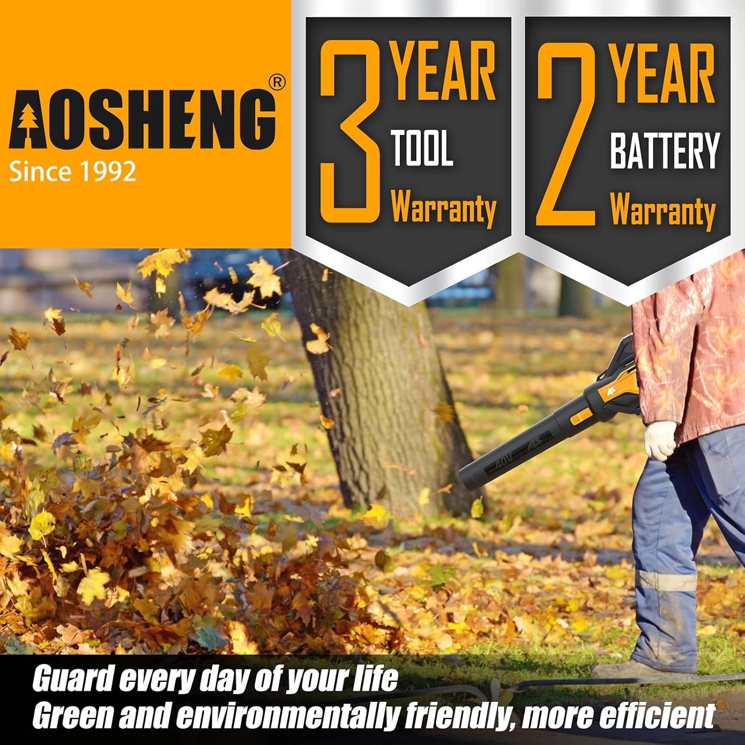 AS 40V Cordless Leaf Blower-Leaf Blower with 2.5 Ah Lithium- ion Battery & Quick Charger,Powered Leaf Blower with Variable-Speed, 530CFM