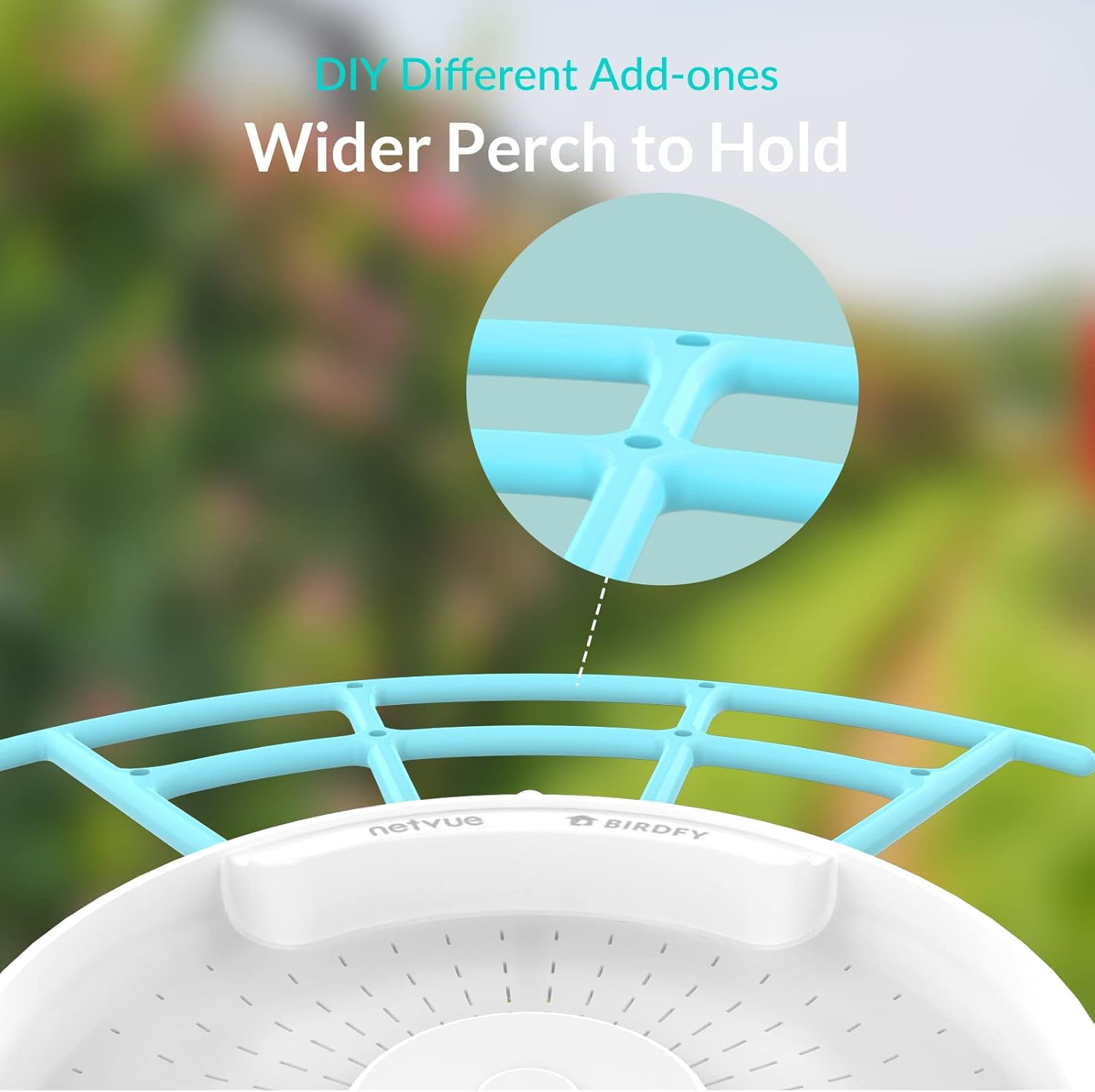 NETVUE Birdfy Pro + Hummee Feeder - Bird Feeder with Camera, Wider Perch DIY Add-ons, Hummingbird Feeder, Suet Ball, Jelly Feeder, Auto Capture Bird Videos & Motion Detection, Ideal Gift for Family