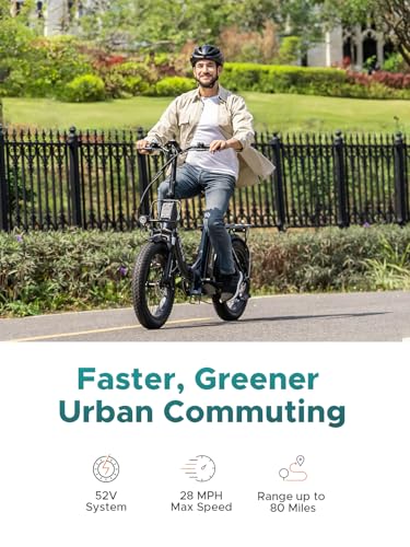 ENGWE 1125W Electric Bike for Adults, L20 2.0 20''×3.0" Fat Tire Electric Bicycle 52V 13Ah Removable Battery Max Range 68Miles & 28MPH for Urban Commuters,7 Speed Mountain Ebike with Dual Suspension
