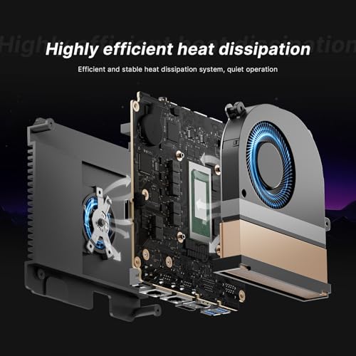 P4 Light Gaming Mini PC, Ryzen 7 5825U, 32GB RAM 1TB SSD, 11 Pro Triple 4K 60HZ Displays Desktop Computers, Support PS3 Emulator Micro PC, HDMI+DP+Type-C, WiFi 6E, BT5.2, Dual 2.5GbE LAN