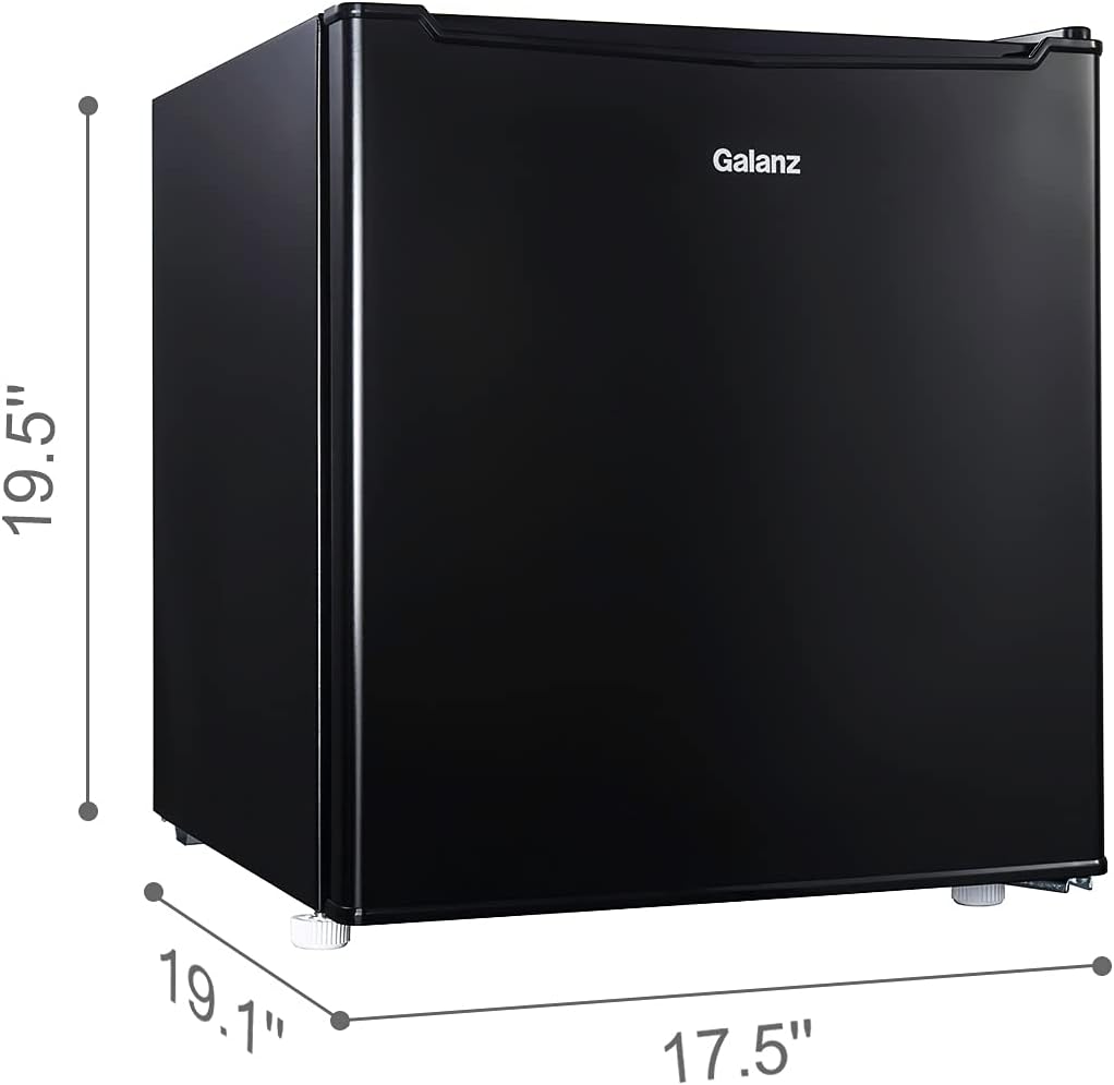 Galanz - 1.7 cubic foot compact dorm refrigerator, Black