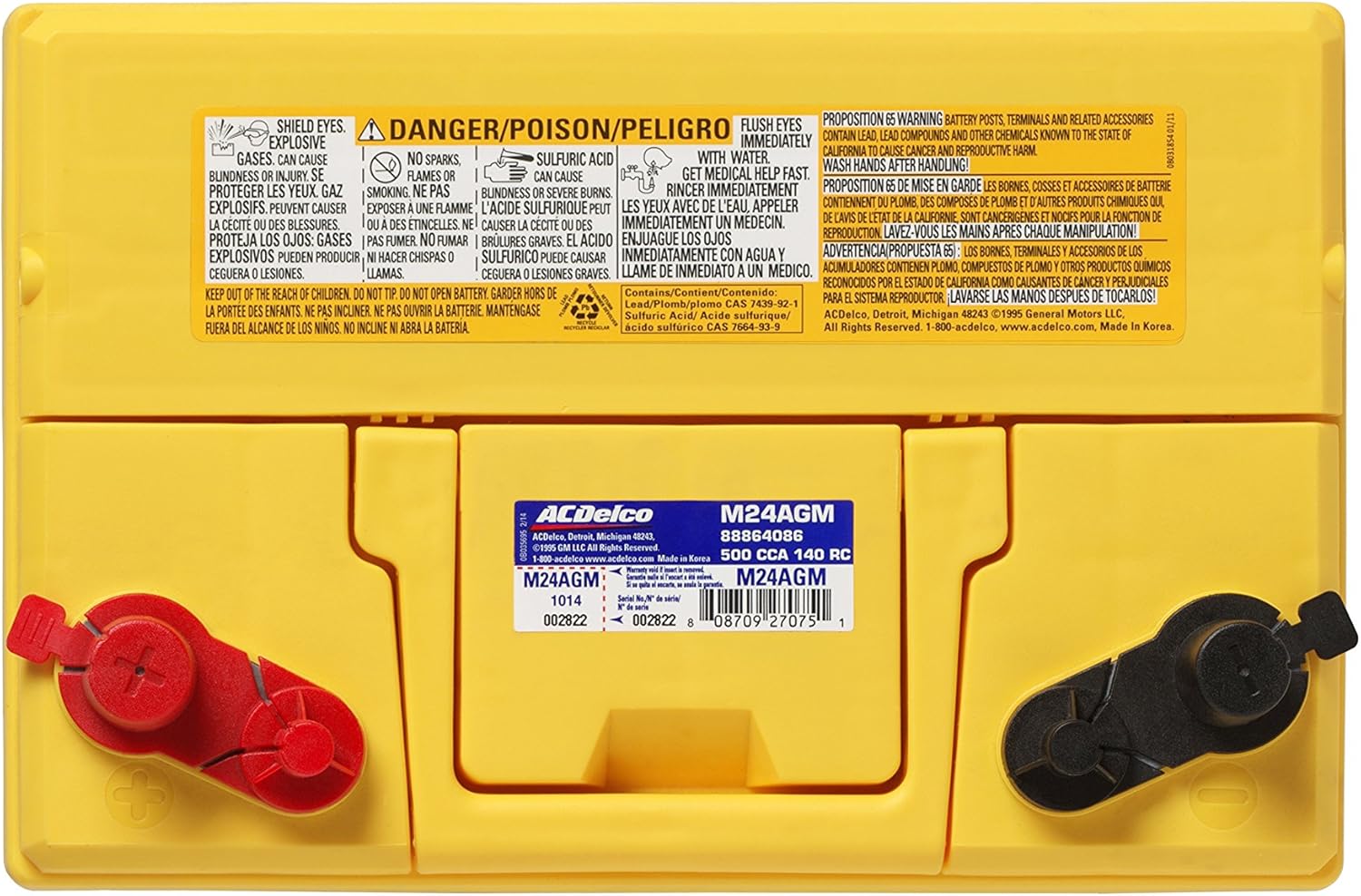 ACDelco M24AGM Professional AGM Voyager BCI Group 24 Battery