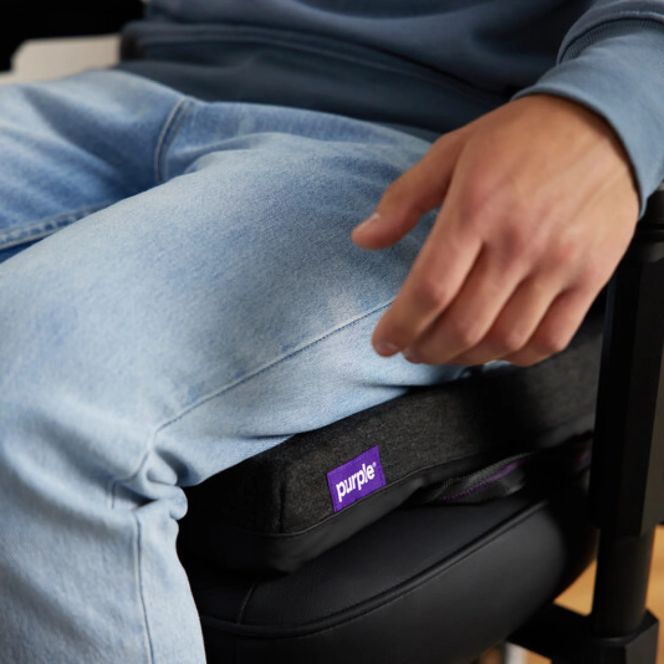 Purple Double Seat Cushion 18" x 16", Pressure Reducing GelFlex Grid, Ideal for Soft or Hard Seats