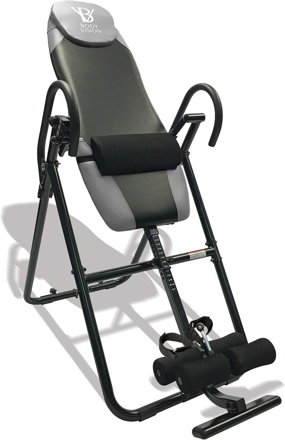 Body Vision IT9825 Premium Inversion Table with Removable Head Pillow & Lumbar Support Pad, - Heavy Duty - up to 250 lbs., Gray