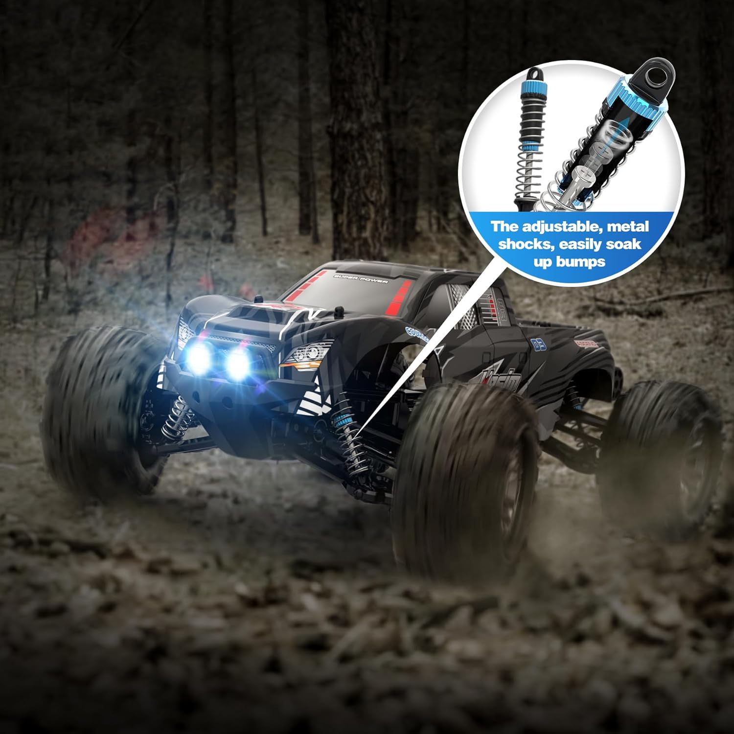 Hosim 1: 8 80+ KMH Fast Remote Control Truck & 1:10 Scale 48+ KMH Remote Control Car for Adults Boys