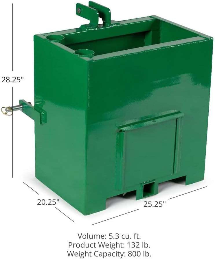Titan Category 1 Ballast Box 3 Point Cat 1 Fits John Deere Tractors