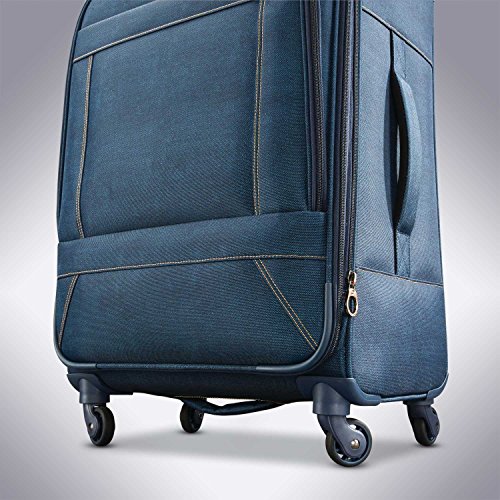 American Tourister Belle Voyage Softside Luggage with Spinner Wheels, Black, Checked-Medium 25-Inch