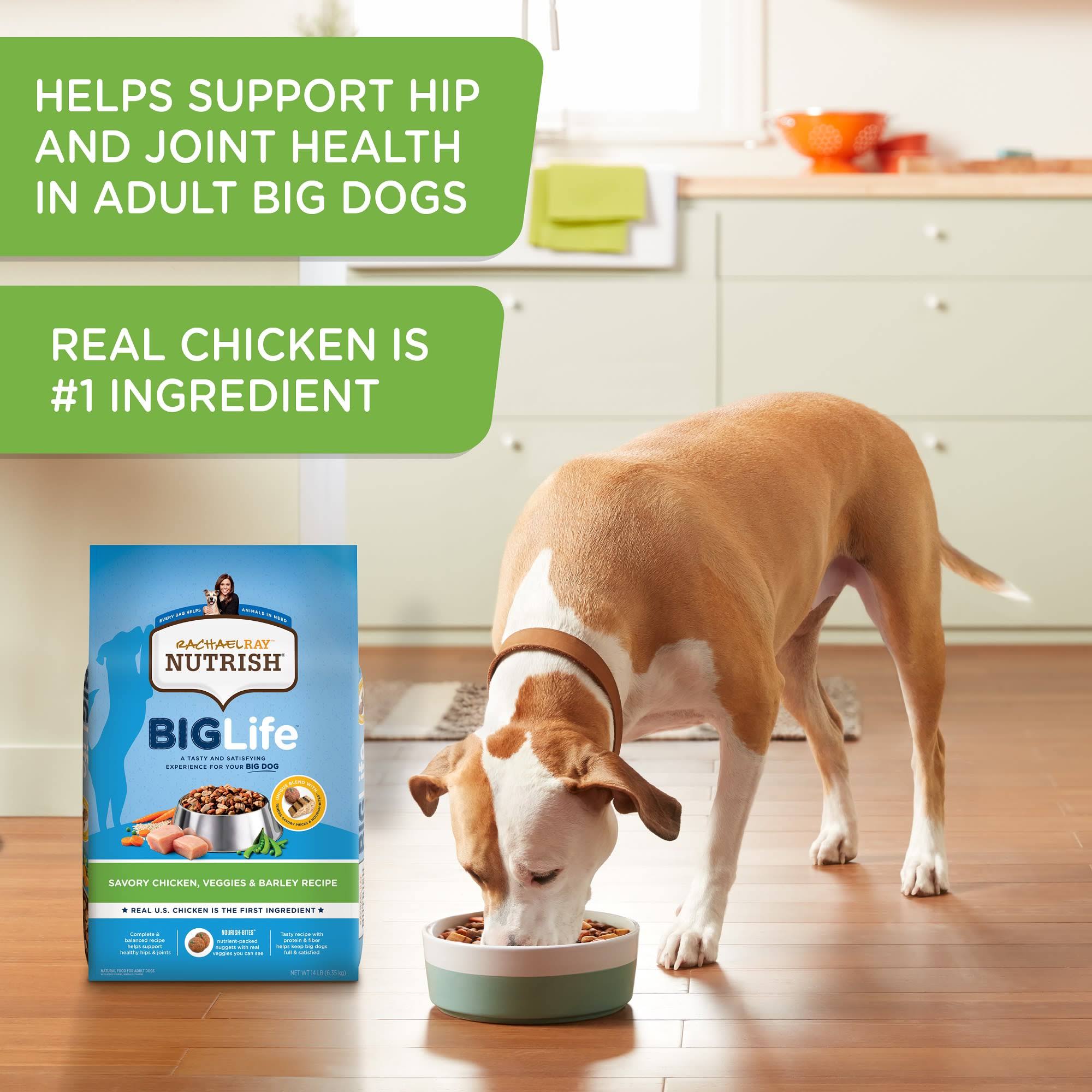 Rachael Ray Nutrish BigLife Dog Food, Natural, Savory Chicken, Veggies u0026 Barley Recipe, Adult - 40 lb