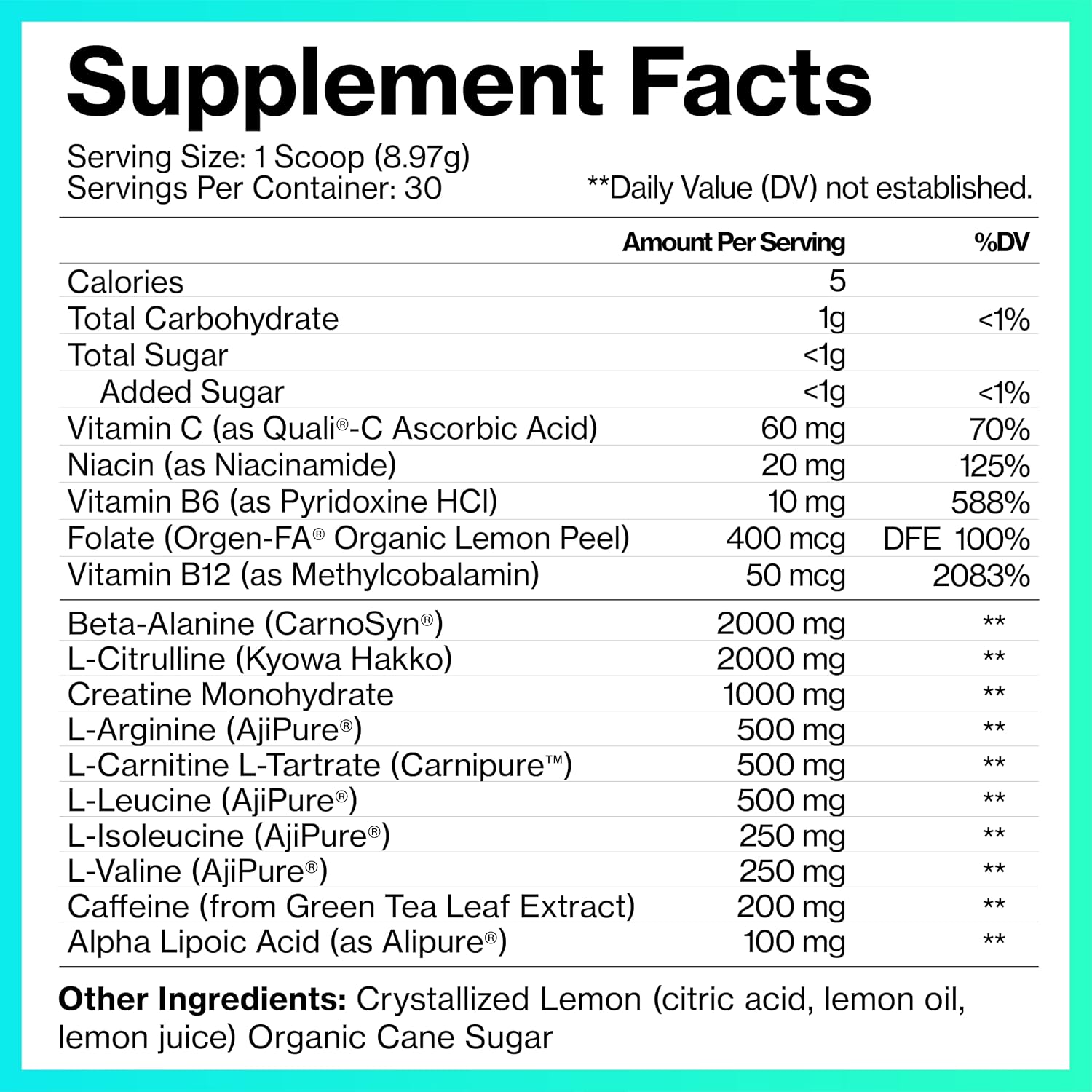 Do Vitamins PurePump - All-Natural Clean Preworkout Powder, Boost Energy, Focus, NO Pumps, Endurance, Keto, Vegan, Non-GMO, Third-Party Tested, Citrulline, Beta Alanine, Lemon Flavor (30 Servings) Pack of 2