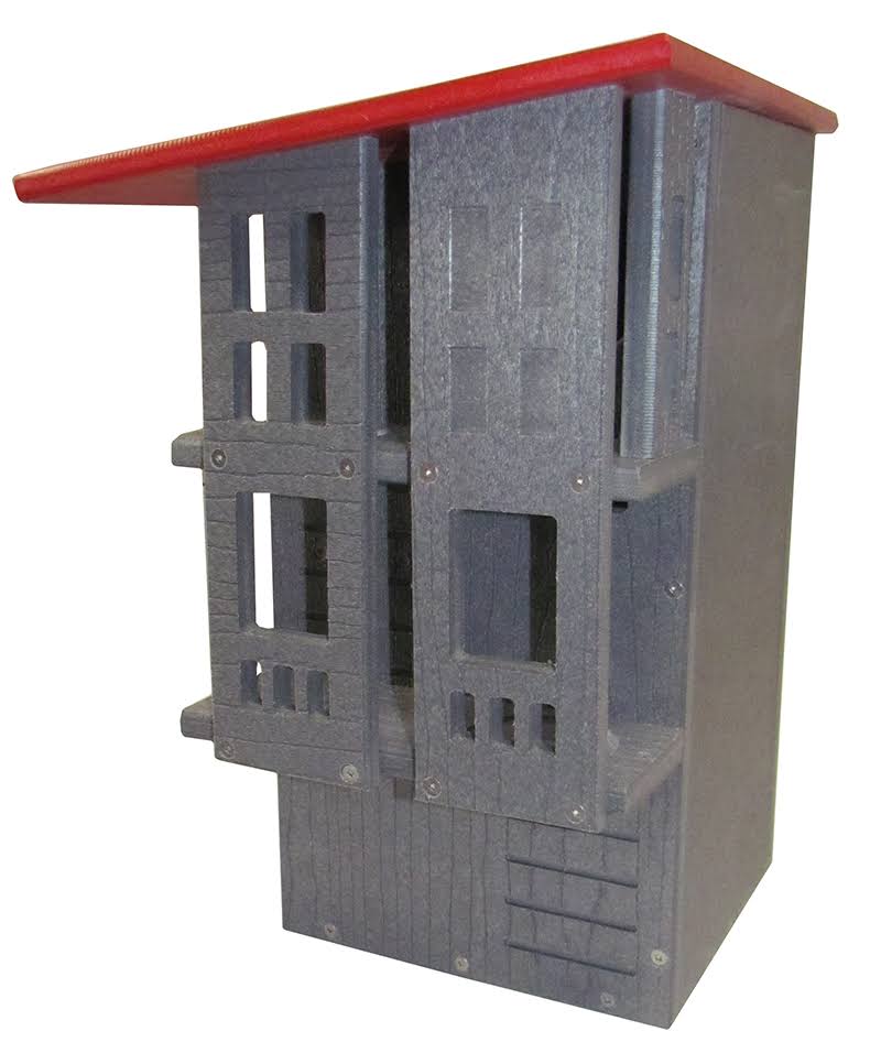 JCS wildlife Ultimate Squirrel House Nesting Box Gray/Cardinal Red