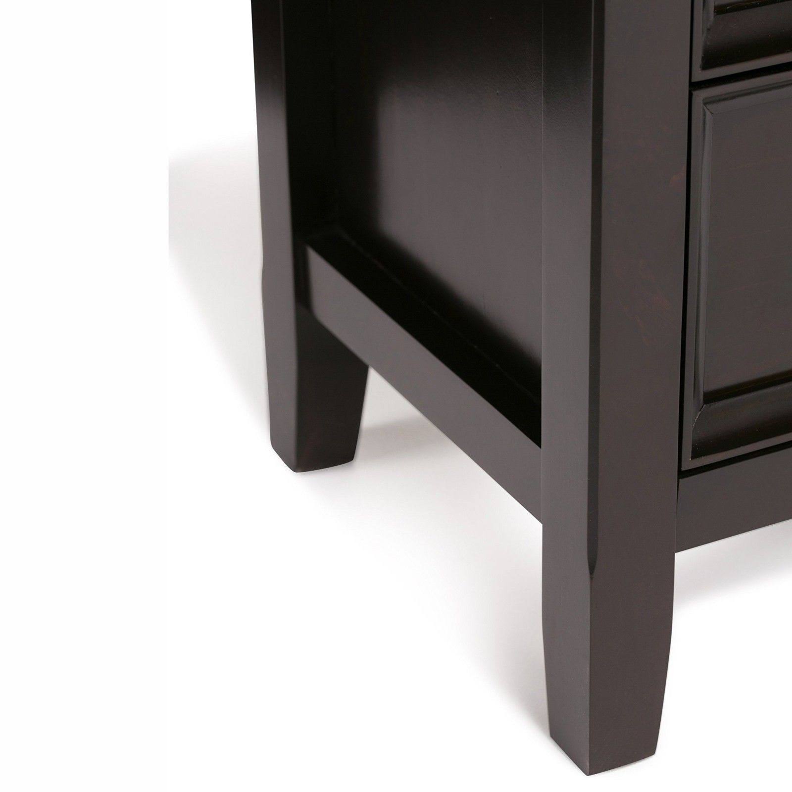 Simpli Home Amherst Medium Storage Cabinet, Dark Brown