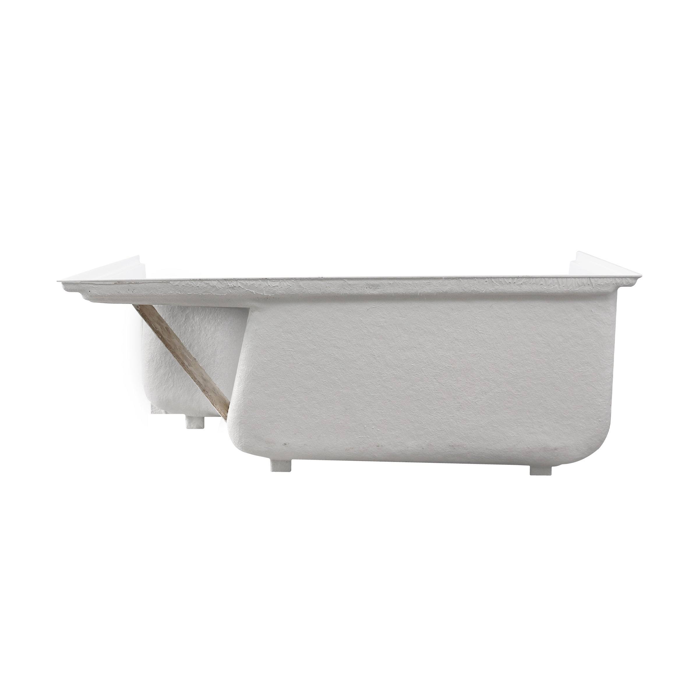 Aquatique 60 x 32 Single Threshold Shower Base with Left Hand Drain and Integral Right Hand Seat - Gray