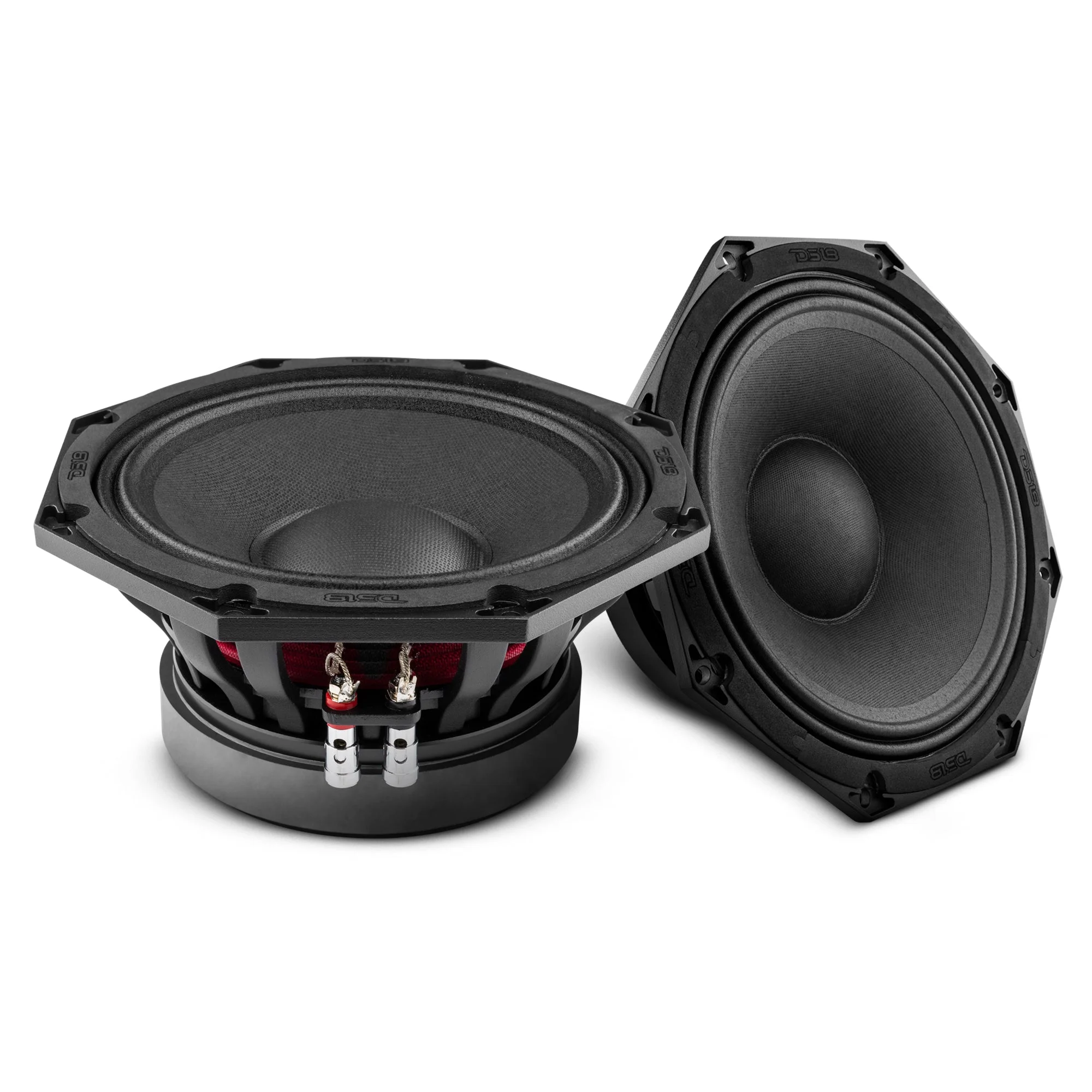 DS18 8" Midrange Octagon Loudspeaker 8 Ohm 800W Black Car Audio 8OCT400-8