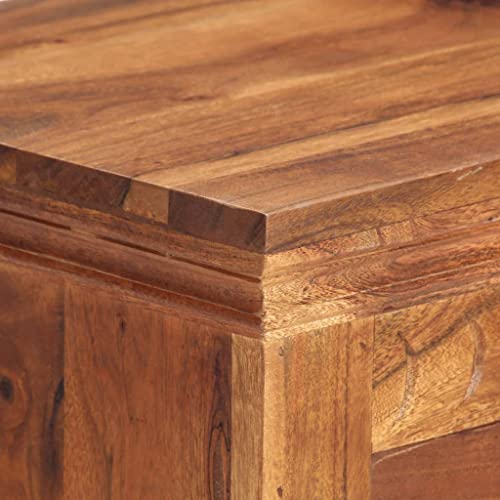 vidaXL Rustic Sideboard - Solid Acacia Wood - Brown - Two Doors and Two Drawers - Farmhouse Style - 24.8"x11.8"x29.5"
