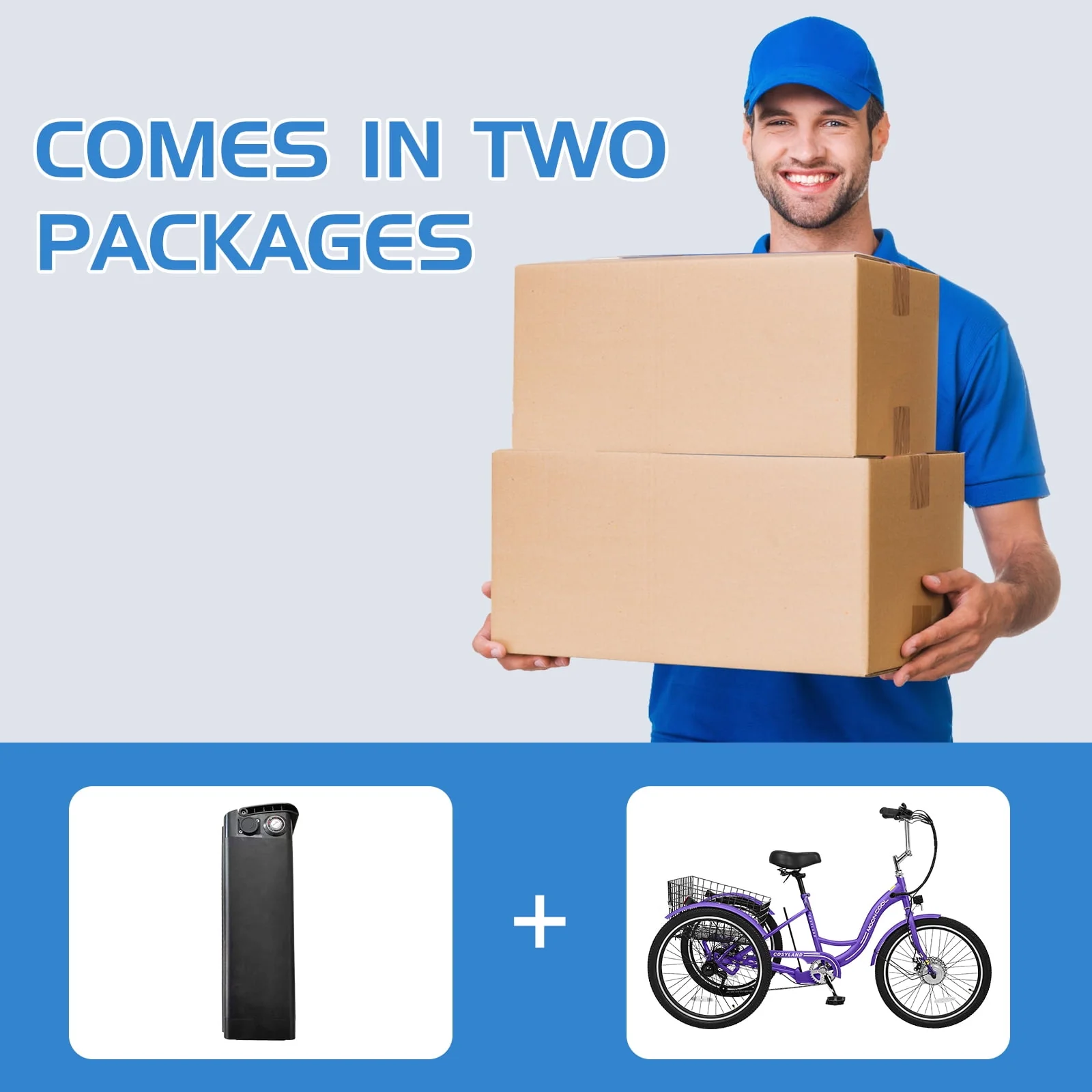 Lilypelle Adult Electric Tricycles,3 Wheel Electric Bike,15.5 Mph Electric Trikes for Seniors,7-Speed & 4 Adjustable Riding Modes Electric Tricycle With Removable Lithium Battery