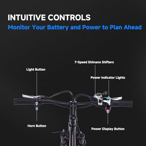 Electric Tricycle for Adults 24"&26" 3 Wheel Mountain Electric Bicycle with Basket, 350W Powerful Motor, 36V Detachable Battery, 7 Speed Fat Tires Electric Trike