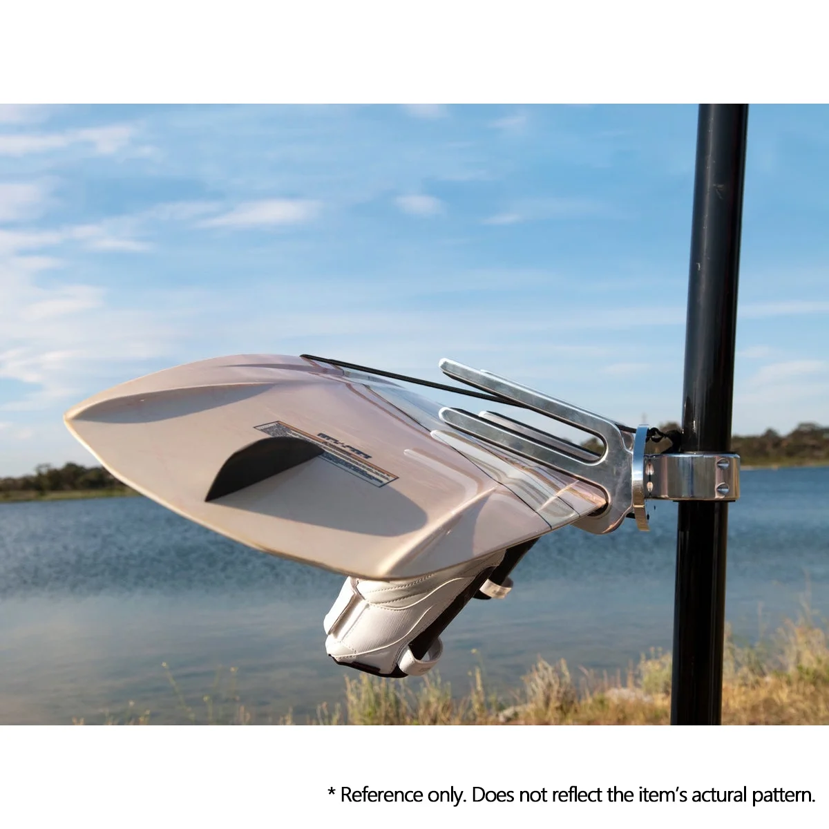 TCMT 2 Racks CNC Wakeboard Tower Rack CFR-KWA-2 Bat Back Boat Surfboard / Kneeboard Holder Silver