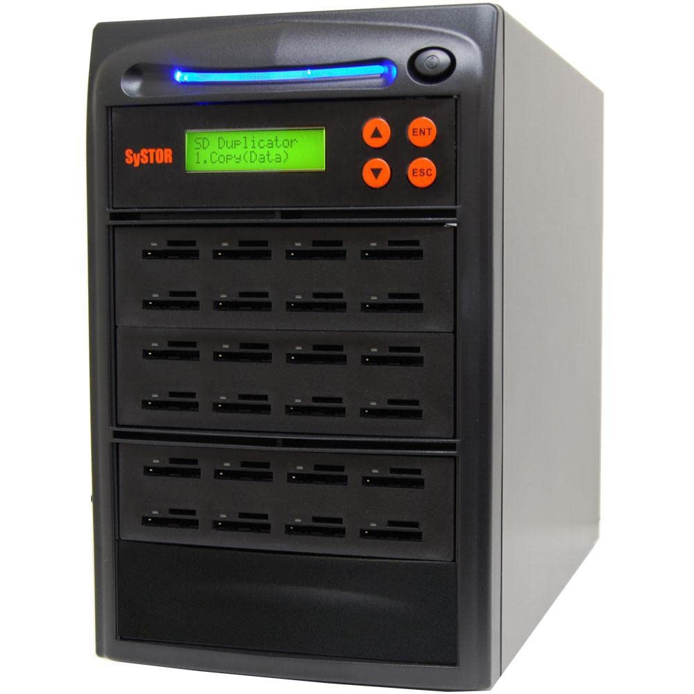 Systor 1:7 SD/microSD Card Duplicator - 2GB/Min - Standalone Multiple Flash Memory Copier & Eraser/Sanitizer, Speeds Up to 33MB/Sec (SYS-SD-7)