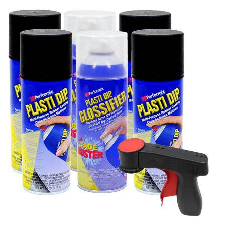 Plasti Dip Rim Kit 4 Aerosol Cans Black 2 Aerosol Cans Glossifier 1 Cangun